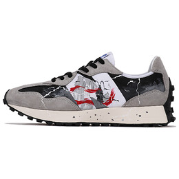 Кроссовки NB 327 унисекс с низким верхом, черный, серый, белый New Balance ms327lab(teamthree-大话西游黑红) | black gray white