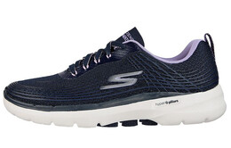 Кроссовки Go Walk 6 Lifestyle женские с низким верхом сине-фиолетово-белые Skechers 124554-nvlv
