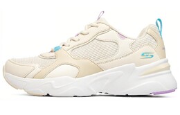 Кроссовки женские Chunky Low-top светло-желтые/белые/синие/фиолетовые Skechers 117356-ntmt