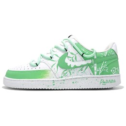 Скейтбордные кеды Court Vision 1 унисекс с низким верхом, белый/зеленый Nike dh3158-101（team545-竹韵熊猫） | white/green