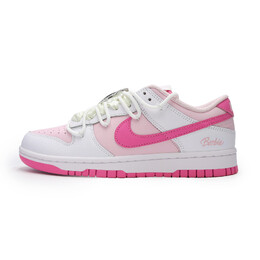 Кастомизированные кроссовки Nike Dunk Skateboard Shoes Women's, розовый/белый hq1181-661（team448-barbie） | white