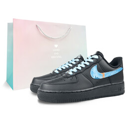 Кроссовки Air Force 1 для скейтбординга, унисекс, низкие, черный, синий Nike fz0627-010(team401-日出印象sbox) | black