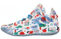 Кроссовки для баскетбола Dame 6 Vintage Men Low-top White/Blue/Orange Adidas fx4484