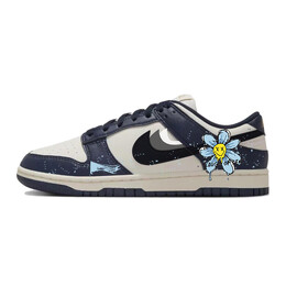 Кроссовки Nike Dunk Skateboard Shoes Women's Low-Top Black fz6770-001(team571-朋克小花) | blue