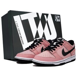 Кроссовки Nike Dunk Skateboarding Shoes Unisex Low-top Black, розовый dd1391-100(team113-甜心冲刺s-box) | pink