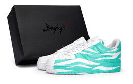 Кроссовки Air Force 1 для скейтборда унисекс с низким верхом Tiffany Nike, цвет White Tiffany cw2288-111(team80-男女云涌蒂芙s-box) | white tiffany