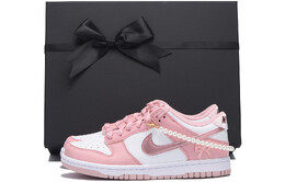 Кроссовки Nike Dunk Skateboard Shoes Women's Low-Top White, белый do6485-600(team59-女款樱花粉珍珠sbox) | pink
