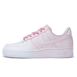 Кроссовки для скейтбординга Air Force 1 женские низкие розовый/белый Nike dd8959-100(team拾柒-女款低帮粉色相印板鞋) | pink/white