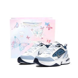 Кроссовки Air Monarch 4 Chunky унисекс с низким верхом синего и белого цвета Nike, белый 415445-102(team522-萌鲨来袭sbox） | white