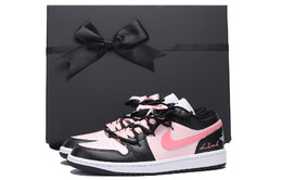 Баскетбольные кроссовки Air 1 Vintage женские с низким верхом розового цвета Jordan, розовый dc0774-101(team59-女款黑拼粉三三sbox) | pink