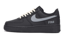 Кроссовки Air Force 1 для скейтбординга, унисекс, низкие, серебряный/черный Nike cw2288-001(team59-男女同款黑灰) | black