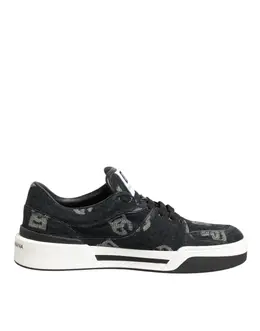 Dolce & Gabbana Blue Cotton Denim Logo Low Top Sneakers Shoes - EU44/US11 mv7995-44