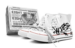1970-е годы Кеды унисекс с высоким берцем бежевые/черные Converse 162056c(team131-街头涂鸦 s) | off white