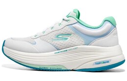 Кроссовки Go Walk Distance Walker Lifestyle женские с низким верхом белого/светло-зеленого цвета Skechers 125130-waq