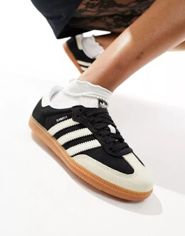 Черные и бежевые кроссовки из искусственной замши Adidas Samba OG 132879127 | schwarz