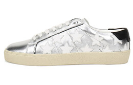 Кроссовки для скейтбординга женские, низкие, серебристые Saint Laurent 59254108c208283