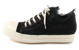 Мужские кеды Rick Owens с искуственным мехом, черно-белый rr02b2891lhl-911