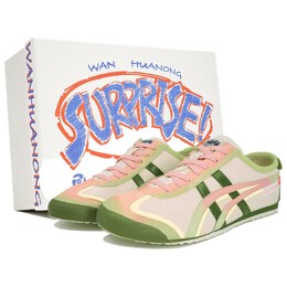 Кроссовки Onitsuka Tiger MEXICO 66 Lifestyle Shoes Unisex Low-top Pink/beige/green, зеленый 1183a360-205(team113-芭乐s-box) | green