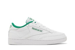 Кроссовки Club C 85 Reebok, белый ie9387 | footwear white/glen green/solar acid yellow