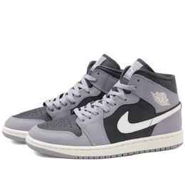 Кроссовки Nike Air Jordan 1 Mid, серый/черный/белый bq6472-022 | cement grey & sail anthracite