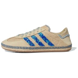Кроссовки Adidas X CLOT Gazelle Linen Khaki, голубой ih3641 | raw linen khaki / light blue