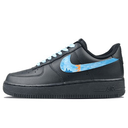 Кроссовки Air Force 1 для скейтбординга, унисекс, низкие, черный, синий Nike fz0627-010(team401-日出印象) | black