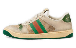 Кроссовки Gucci Screener Distressed Green Orange Women's 570443 9y920 9666