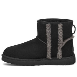 Кроссовки классические мини из овчины с логотипом Ugg, черный 1153473-blk | black