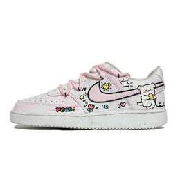 Кроссовки Nike Court Vision 1 Skateboarding Shoes Women's Low-top White/pink, белый dh3158-101(team61-爱的传声筒g) | chalk white