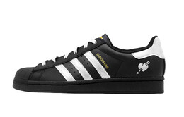 Кроссовки Adidas Superstar Skateboarding Shoes Unisex Low-top Black/silver, черный/серебряный eg4959(team140-黑银爱心) | black/silver