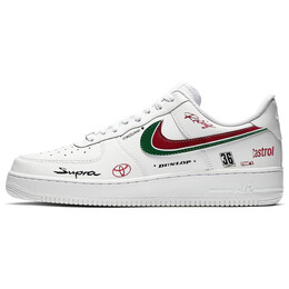 Кроссовки Nike Air Force 1 Skateboarding Shoes Unisex Low-top White/red, белый cw2288-111(team366-超凡赛车手) | white