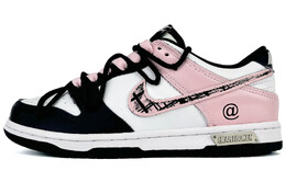 Кроссовки Nike Dunk Skateboarding Shoes Women's Low-top Core Black / Cloud White / Team Shock Pink 2, черный cw1590-100(team45- love系列) | core black / cloud white / team shock pink 2