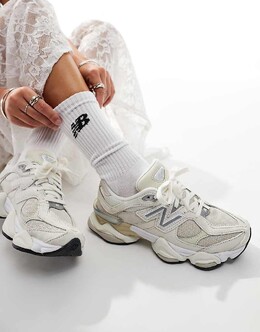 Белые и серебристые кроссовки New Balance 9060 134105990 | white