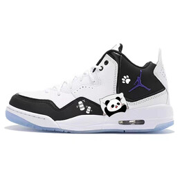 Баскетбольные кроссовки Courtside 23 Vintage унисекс среднего размера, черный/белый Jordan ar1000-104(team352-赖床熊猫) | white