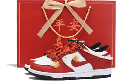 Кроссовки для скейтбординга Dunk унисекс с низким верхом белый/красный Nike dd1391-100(team59-女款白红sbox) | pink
