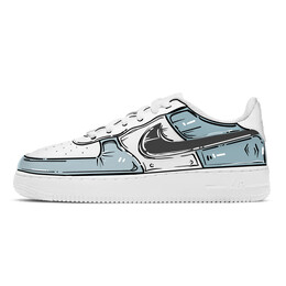 Кроссовки Nike Air Force 1 Skateboard Shoes Women's Low-Top White Blue dh2920-111(team10-二次元) | white