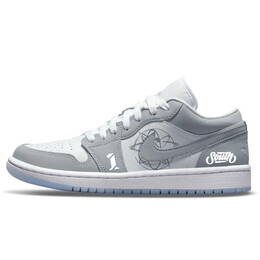 Баскетбольные кроссовки Air 1 Vintage женские с низким верхом белый/серый Jordan dc0774-105(team10-核心一号) | gray
