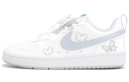 Кроссовки Nike Court Borough 2 Skateboarding Shoes Women's Low-top White/Gray/Blue, белый/серый dv5456-109(team拾玖-芭蕾蝴蝶) | white/gray