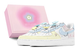 Кроссовки Nike Air Force 1 Skateboarding Shoes Women's Low-top Pink, желтый dh2920-111(team88-糖果芝芝s-box) | blue-pink yellow