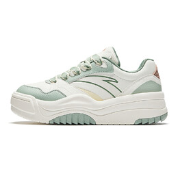 Кроссовки Anta Skateboarding Shoes Women's Low-top Ivory White / Hydroxide Green / Soot Brown, слоновая кость/зеленый 922438016-3 | ivory white / hydrogen green / smoke ash brown-3