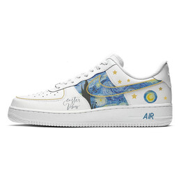 Кроссовки Nike Air Force 1 Skateboarding Shoes Unisex Low-top White/blue, белый cw2288-111(team10-星空) | white
