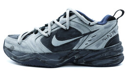 Кроссовки Nike Air Monarch 4 Chunky Sneakers Unisex Low-top Grey/black, черный/синий 415445-102(team396-恋爱守恒) | black/emerald rise/photo blue