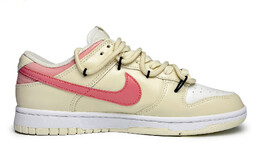 Кроссовки Nike Dunk Skateboarding Shoes Women's Low-top Yellow/Pink, желтый fj4742-100(team285-女款芝士莓莓) | yellow