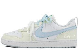 Кроссовки Nike Court Borough Skateboarding Shoes Women's Low-top White/Beige/Light Blue dv5456-109(team97-字母柠檬海盐） | 柠檬海盐