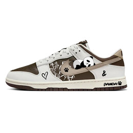 Кроссовки Nike Dunk Skateboard Unisex Low-Top, коричневый/белый hf4292-100(team56-熊猫) | tan