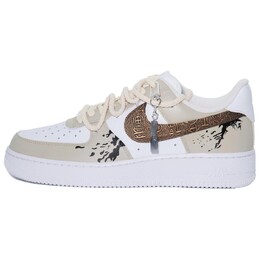 Кроссовки Nike Air Force 1 Skateboarding Shoes Women's Low-top White/Beige, цвет Off-white dh2920-111（team335-35泼墨山水） | off-white