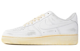 Кроссовки Nike Air Force 1 Skateboard Shoes Women's Low-Top Yellow White Color dd8959-100(team拾柒-女款破坏做旧黄白)