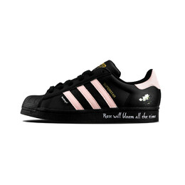 Кроссовки Adidas Superstar Skateboarding Shoes Unisex Low-top Black/powder, черный/розовый eg4959（team81-男女款大马士革的玫瑰） | black/pink