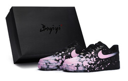 Кроссовки Nike Air Force 1 Skateboarding Shoes Unisex Low-top Pink/Black, черный/розовый cw2288-001(team80-男女暗黑粉雾s-box) | black/pink