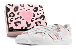 Кроссовки для скейтбординга Superstar Series, унисекс, низкие, белый Adidas eg4958(team88-水晶之恋s-box) | pink/white